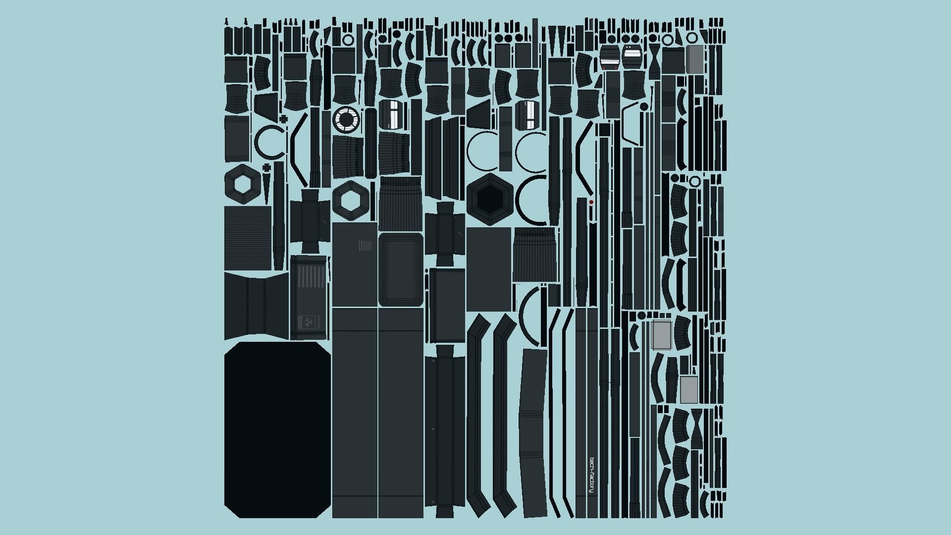 10 Sci Fi Buildings Collection G - Full Black - Exterior Design _110