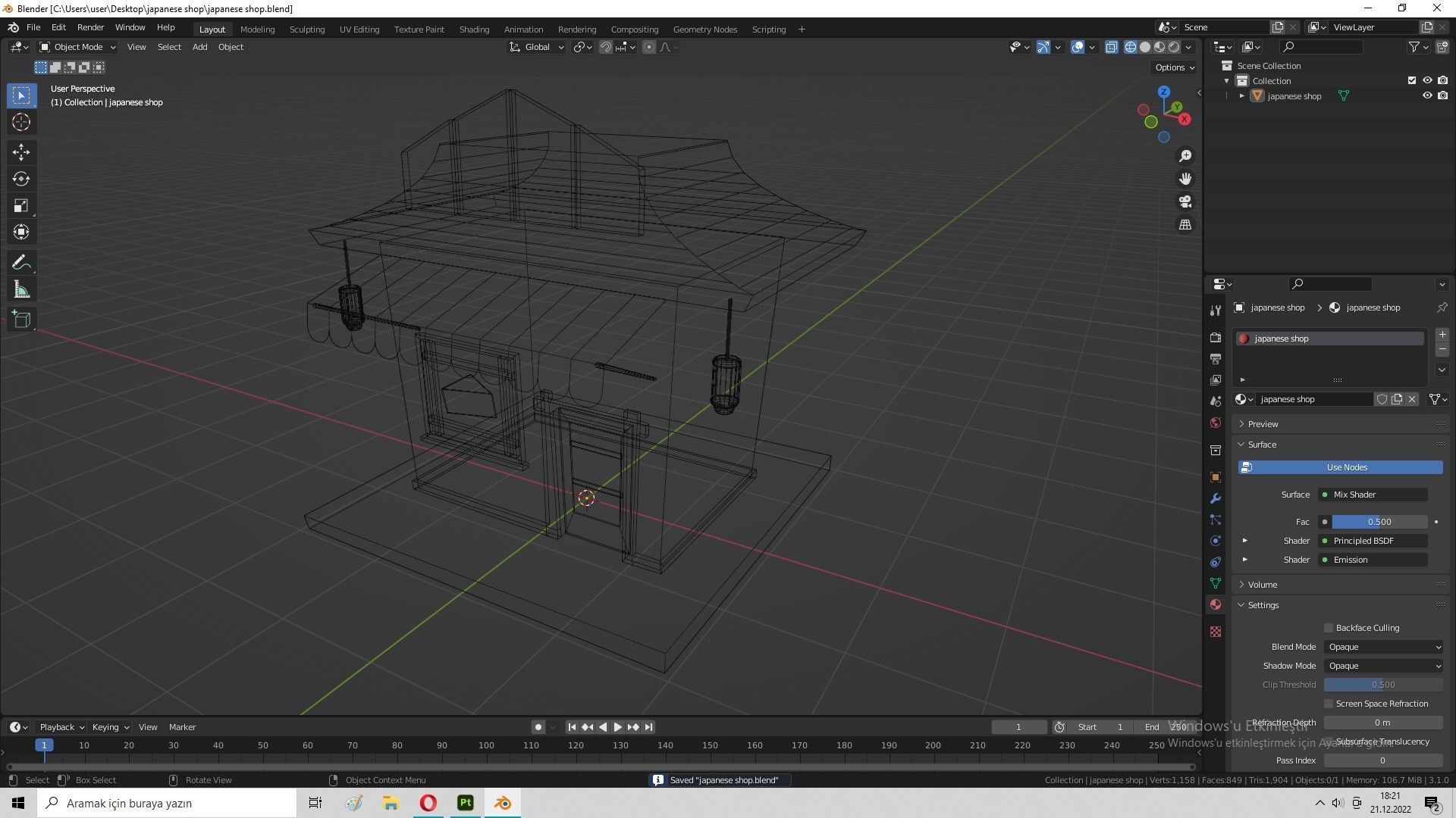 Japanese Shop Low-poly 3D model_36