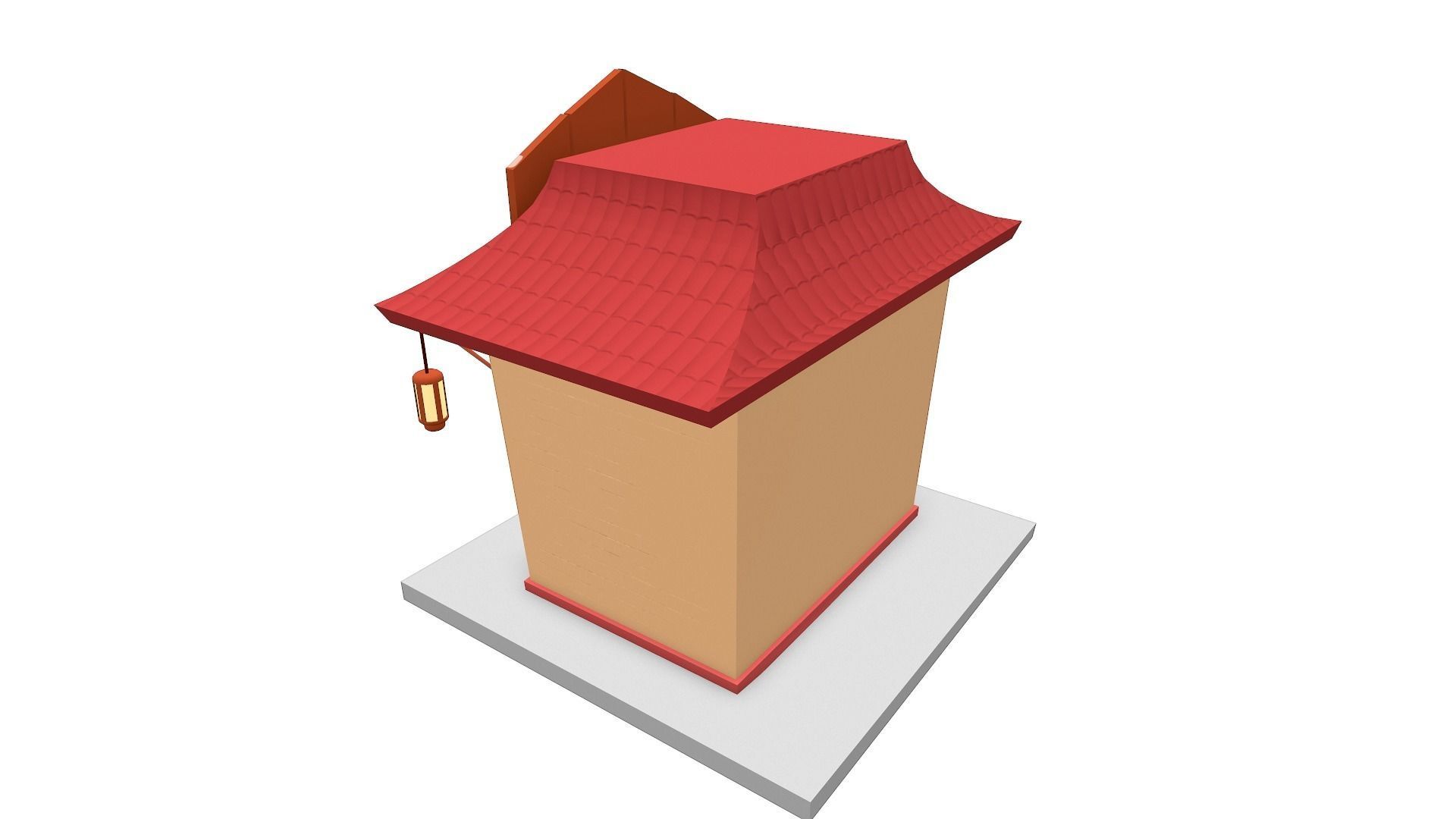 Japanese Shop Low-poly 3D model_4