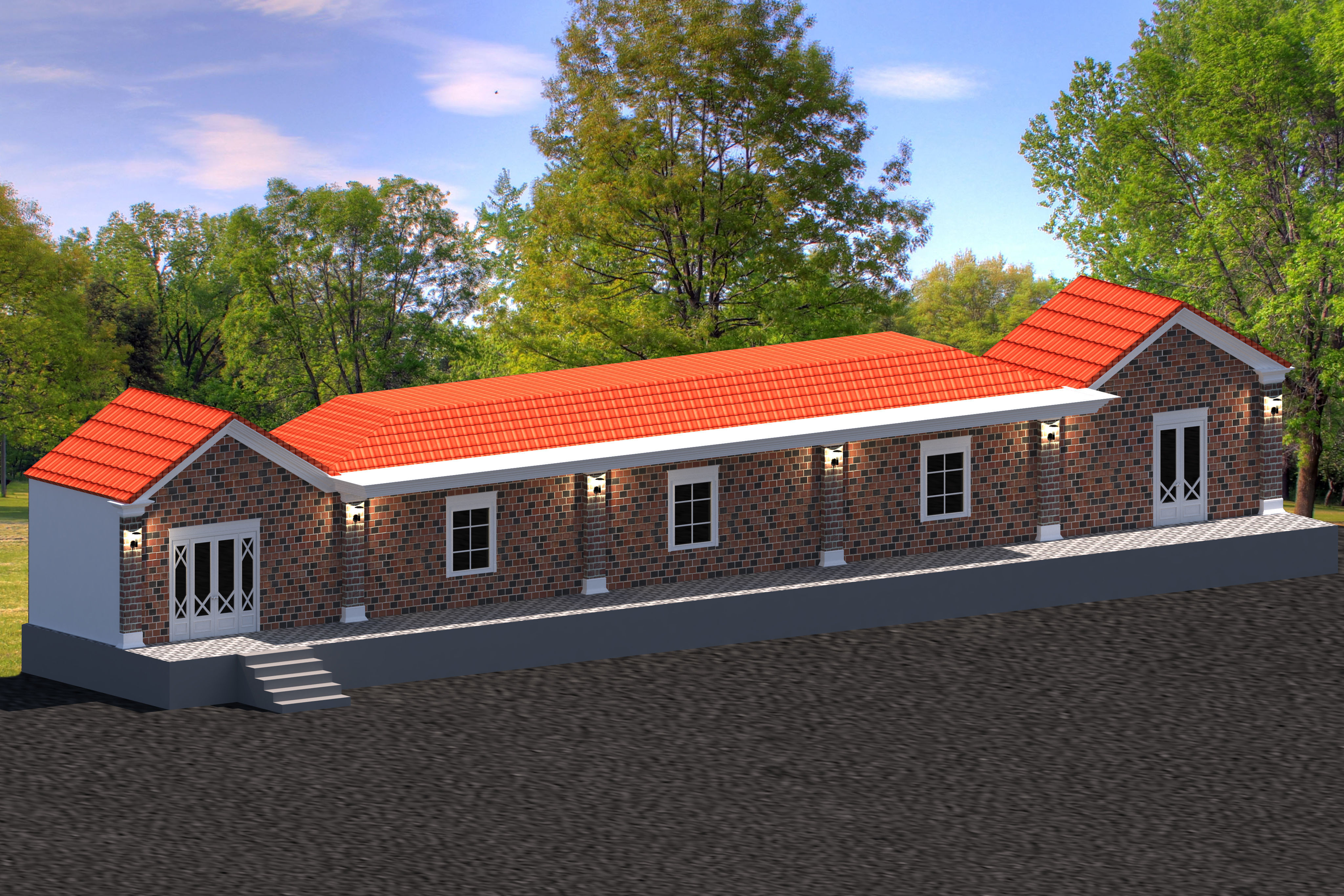 3d house model exterior 3D model_1