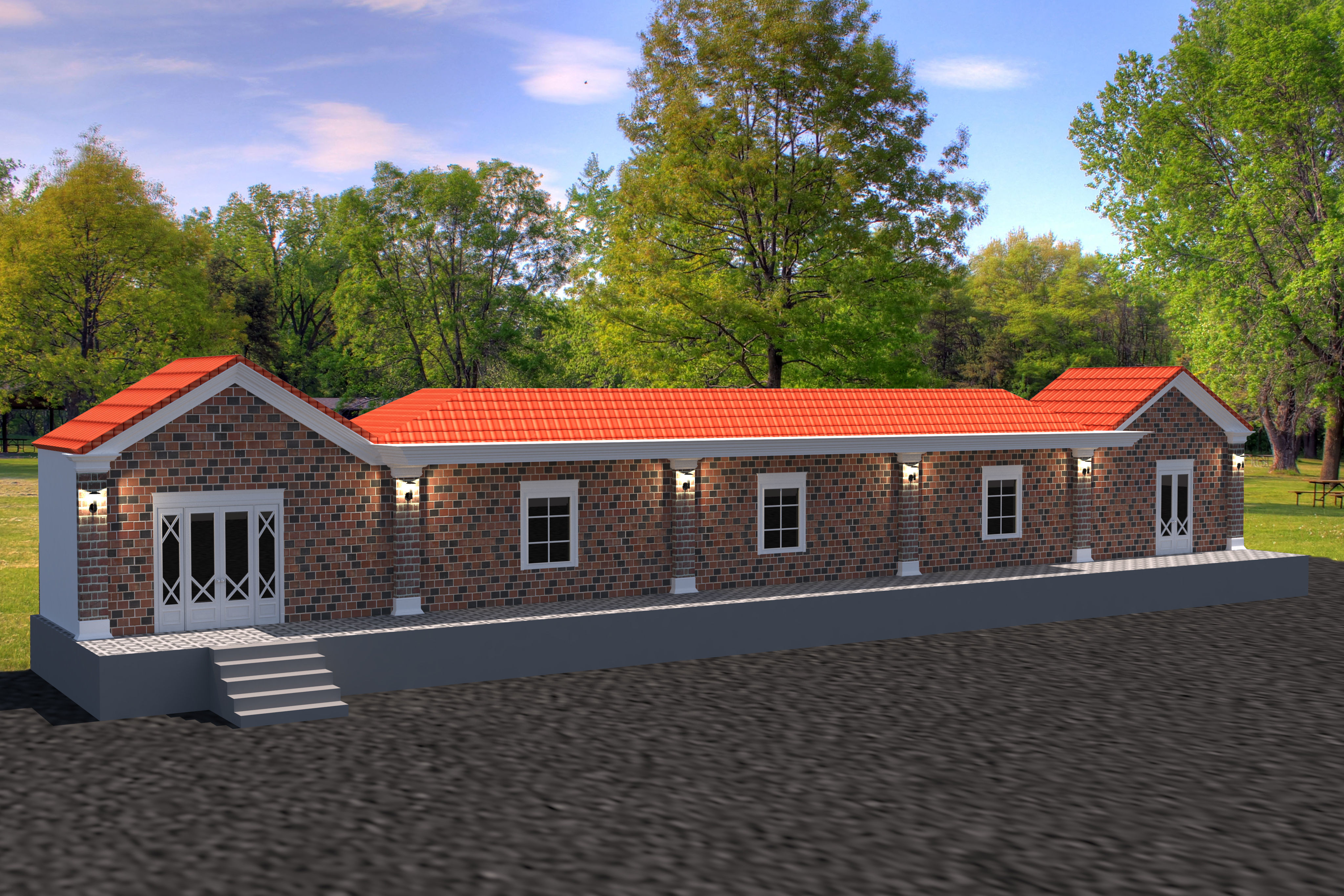 3d house model exterior 3D model_2