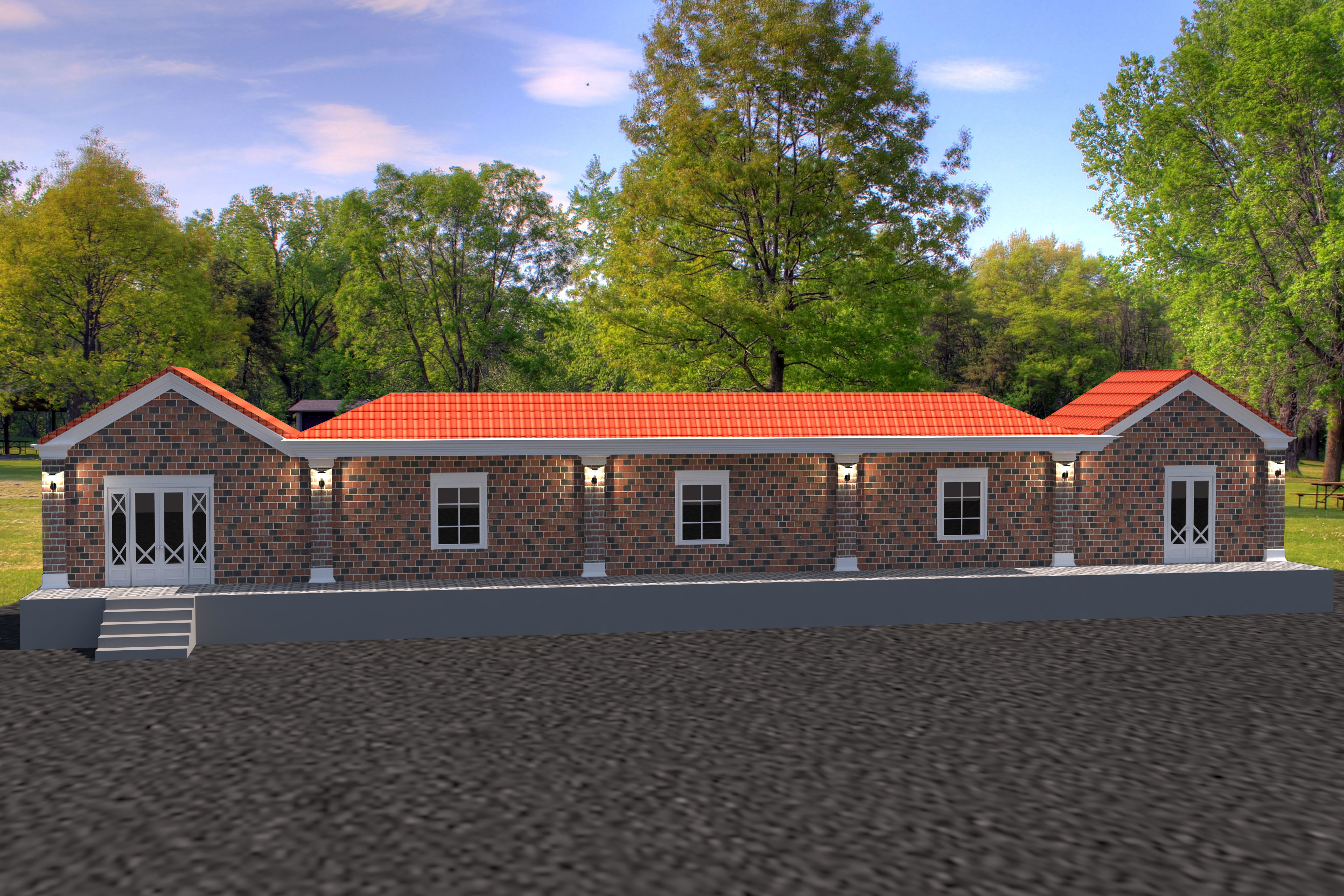 3d house model exterior 3D model_3