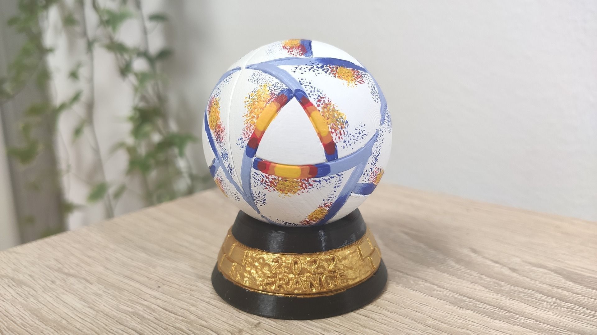 Al Rihla Cup - France version - ball and base 3D print model_1