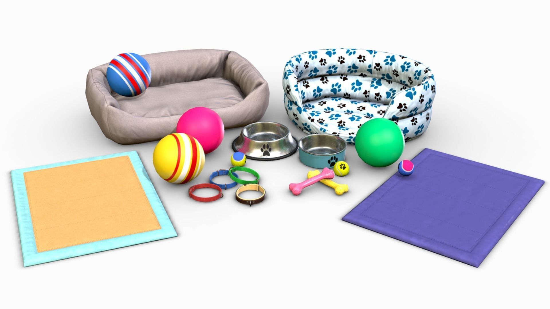 Puppy - Shephed Low-poly 3D model_10