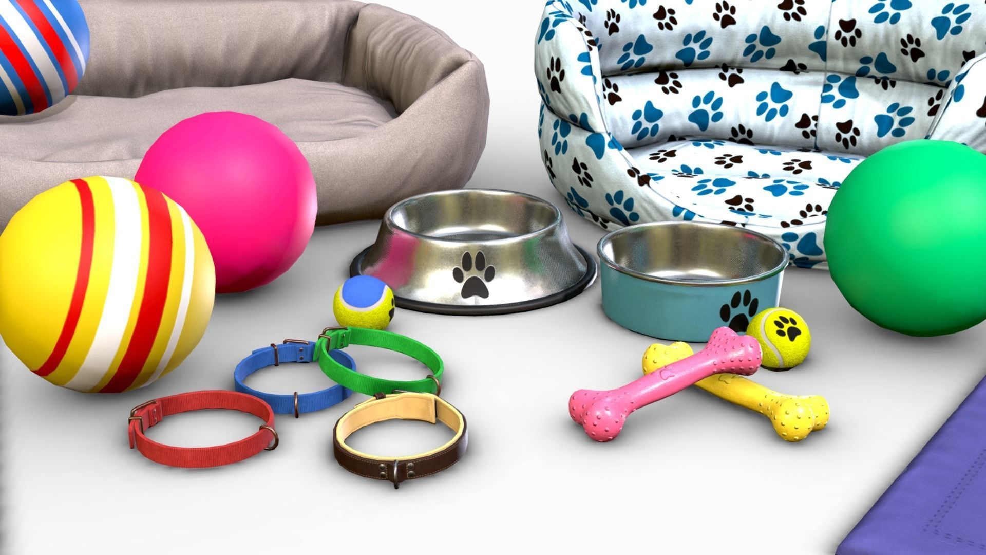 Puppy - Shephed Low-poly 3D model_11