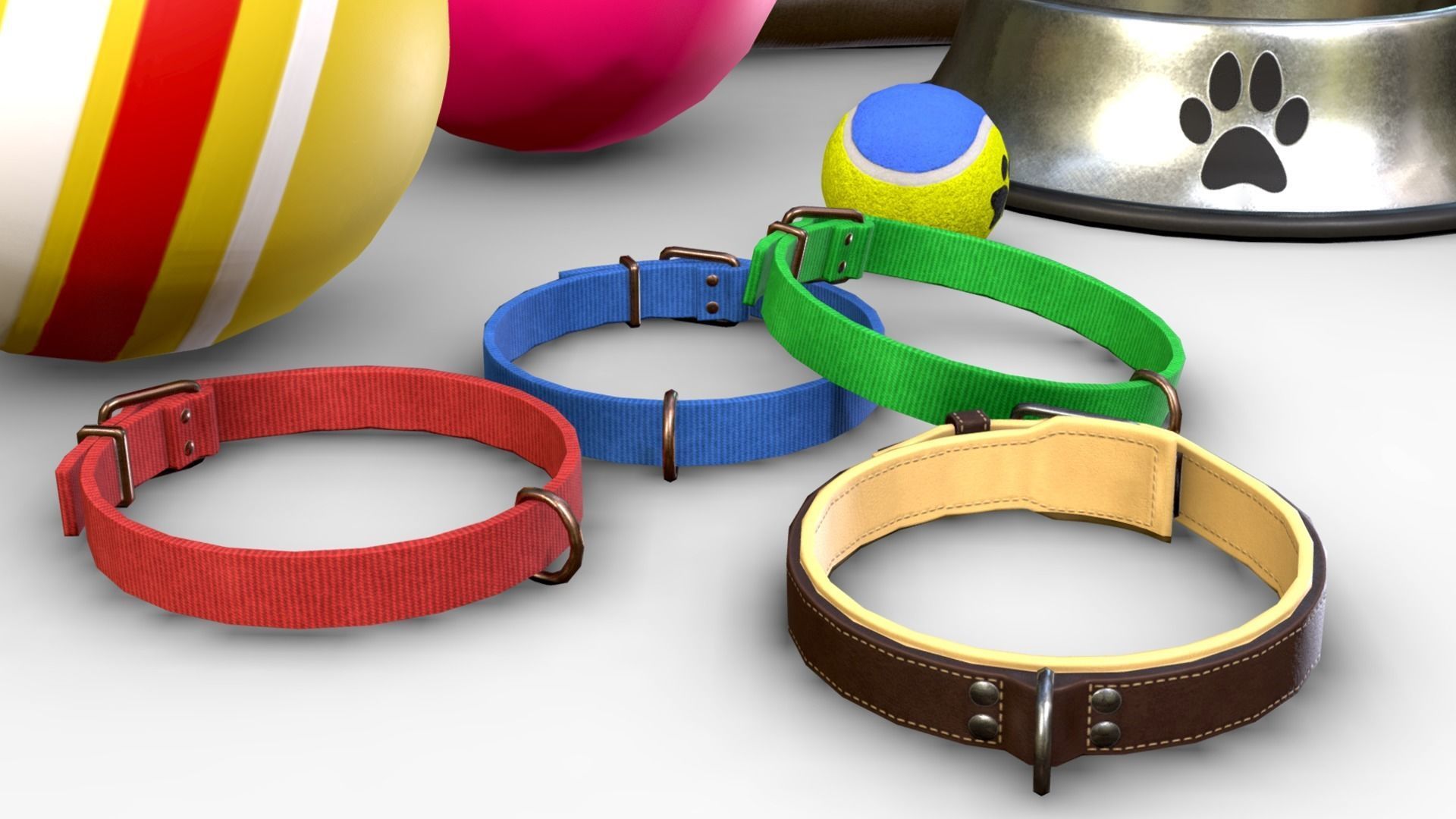 Puppy - Shephed Low-poly 3D model_12