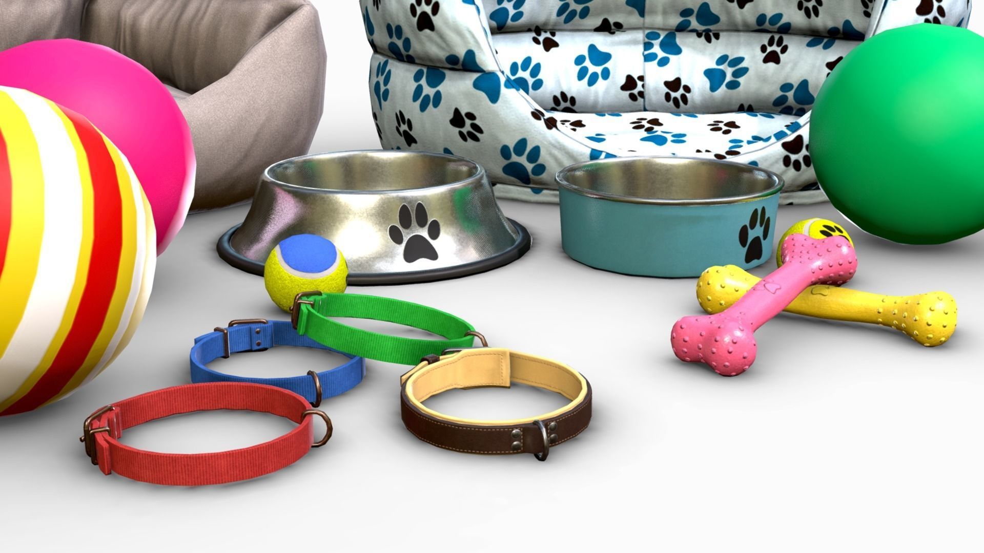 Puppy - Shephed Low-poly 3D model_13