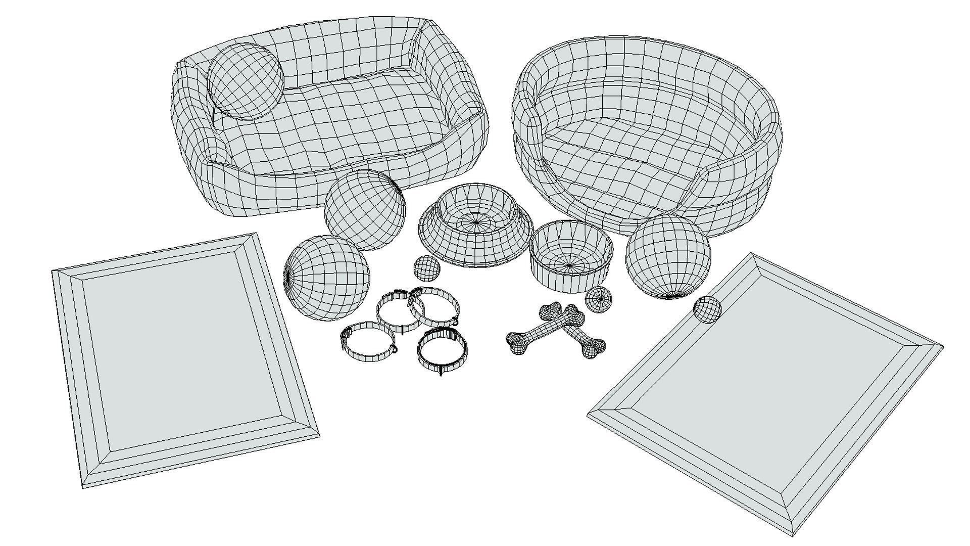 Puppy - Shephed Low-poly 3D model_14