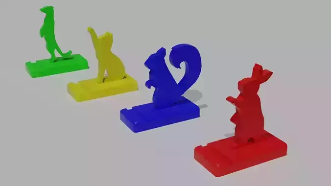 Phone stand 3D model set Free low-poly 3D model