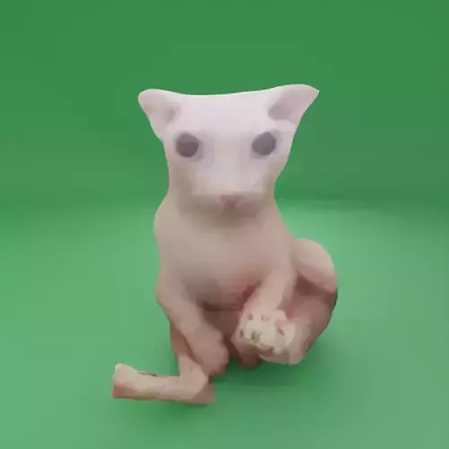 BINGUS 3D Model cat Free low-poly 3D model