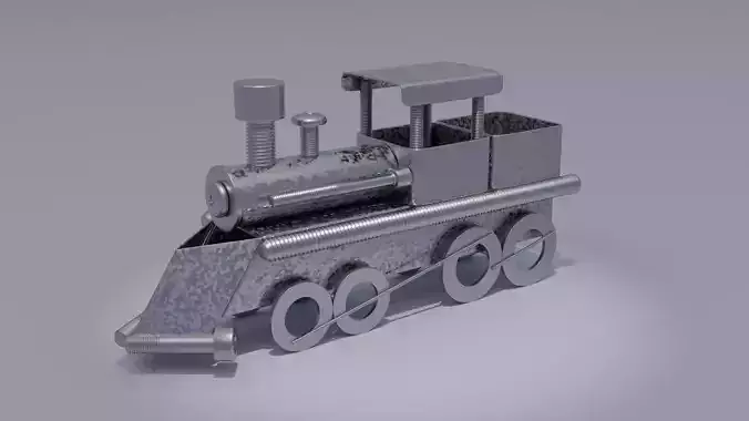 Locomotive metal art