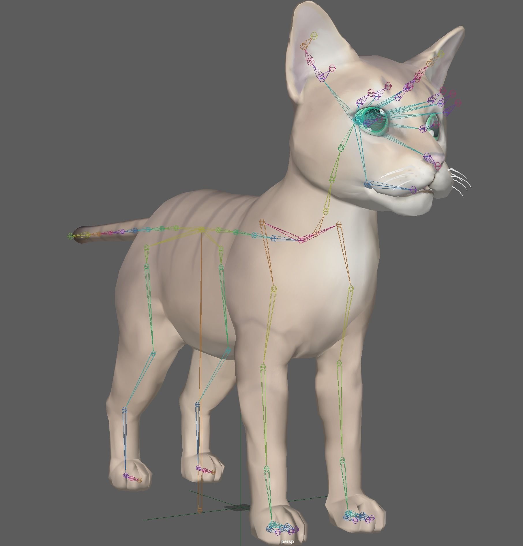Cartoon Stylized Cat Low-poly 3D model_18