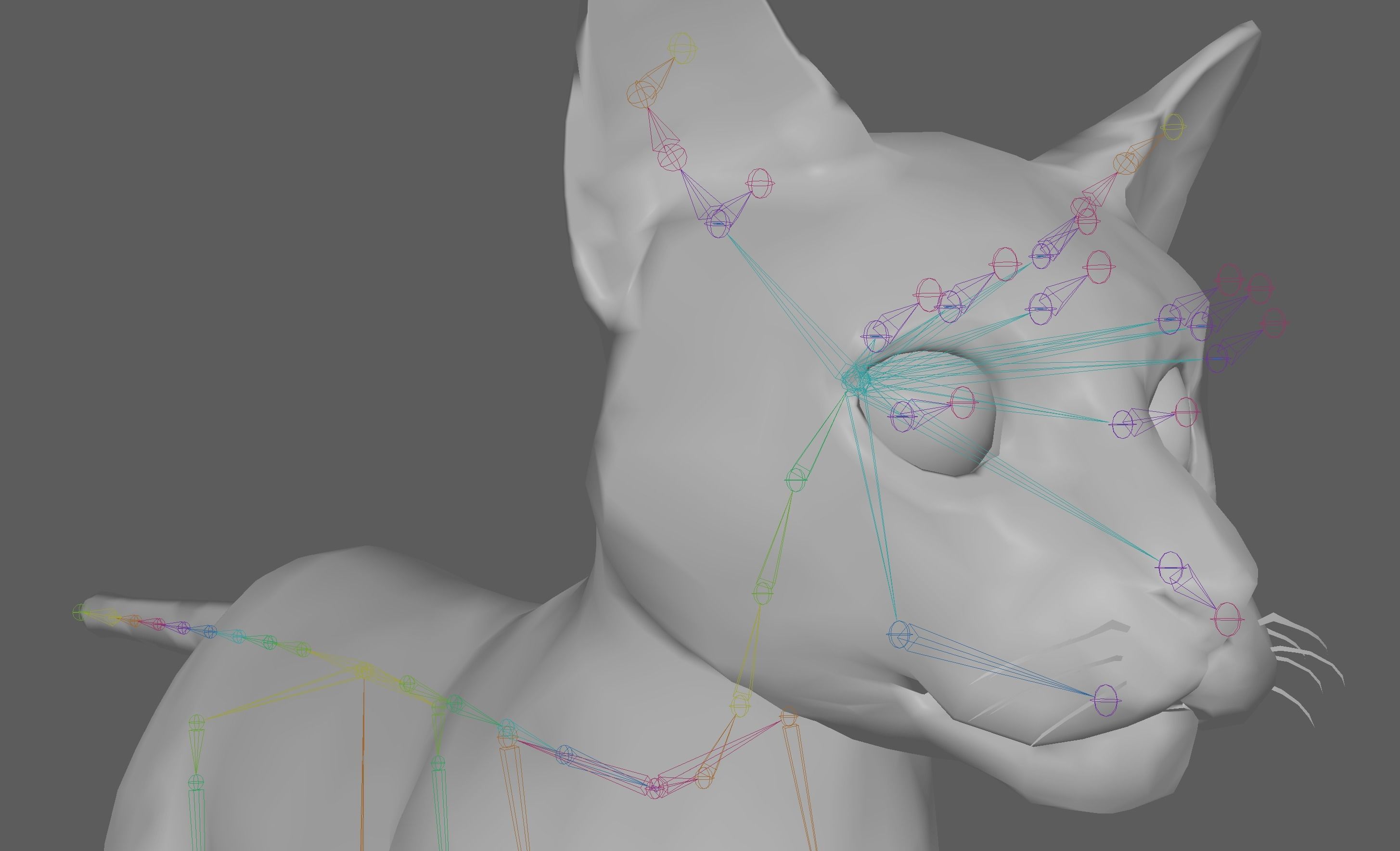 Cartoon Stylized Cat Low-poly 3D model_13