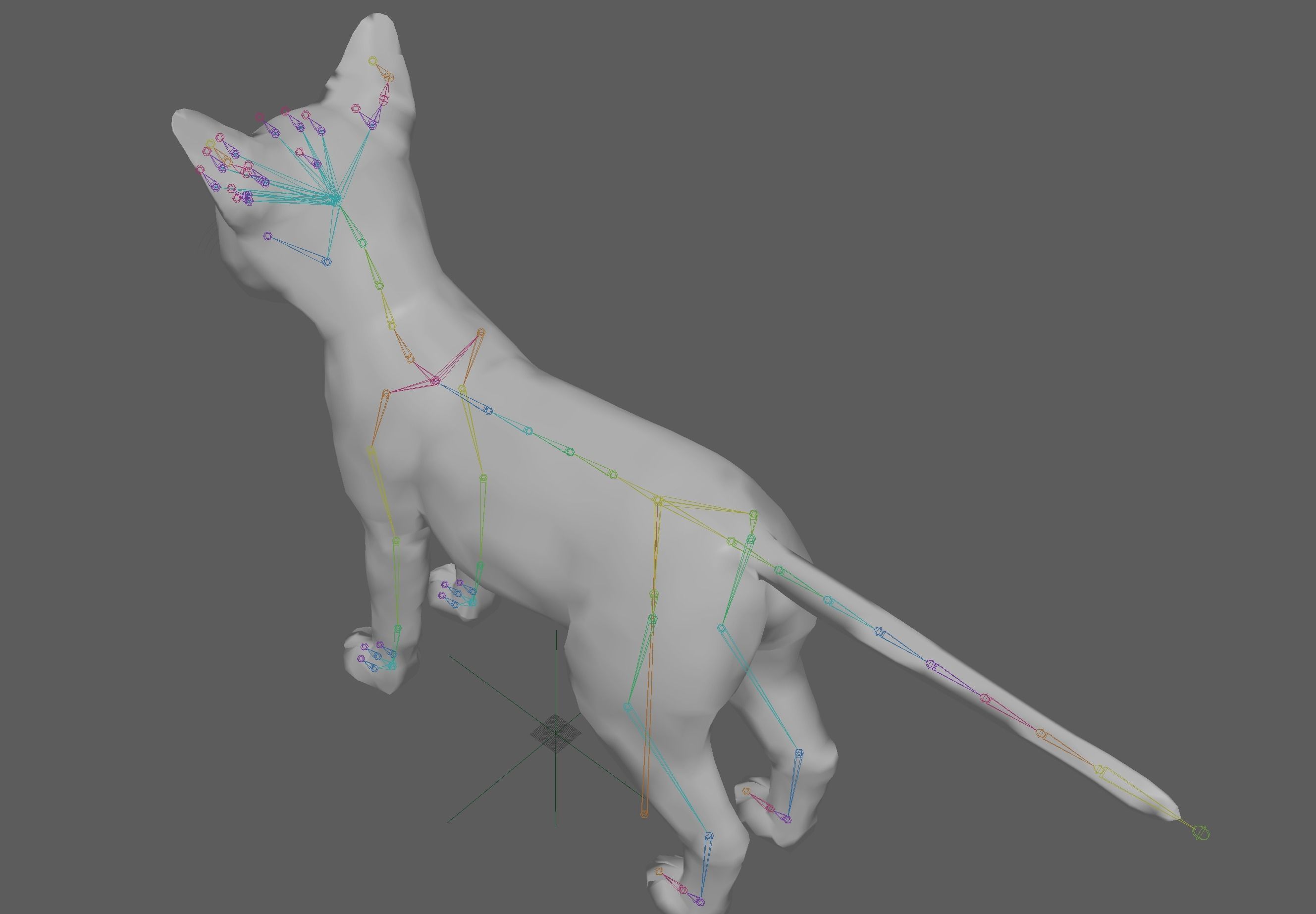Cartoon Stylized Cat Low-poly 3D model_21