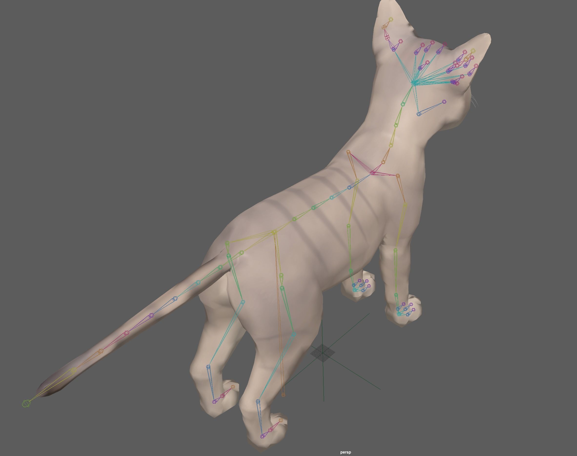 Cartoon Stylized Cat Low-poly 3D model_20