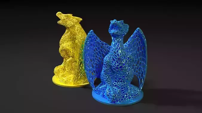 Dragon chess set 3D print model