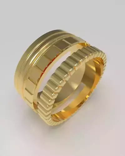 Wedding band ring 10 mm wide 3D printable 3D print model