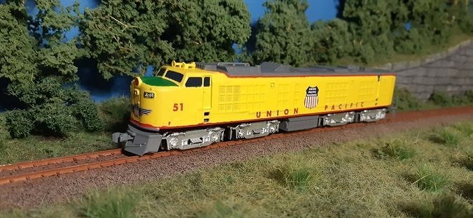 Gas Turbine Electric Locomotive UP51 - TT scale 3D print model