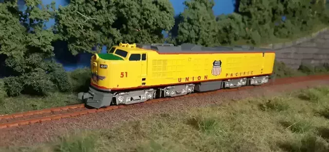 Gas Turbine Electric Locomotive UP51 - TT scale 3D print model