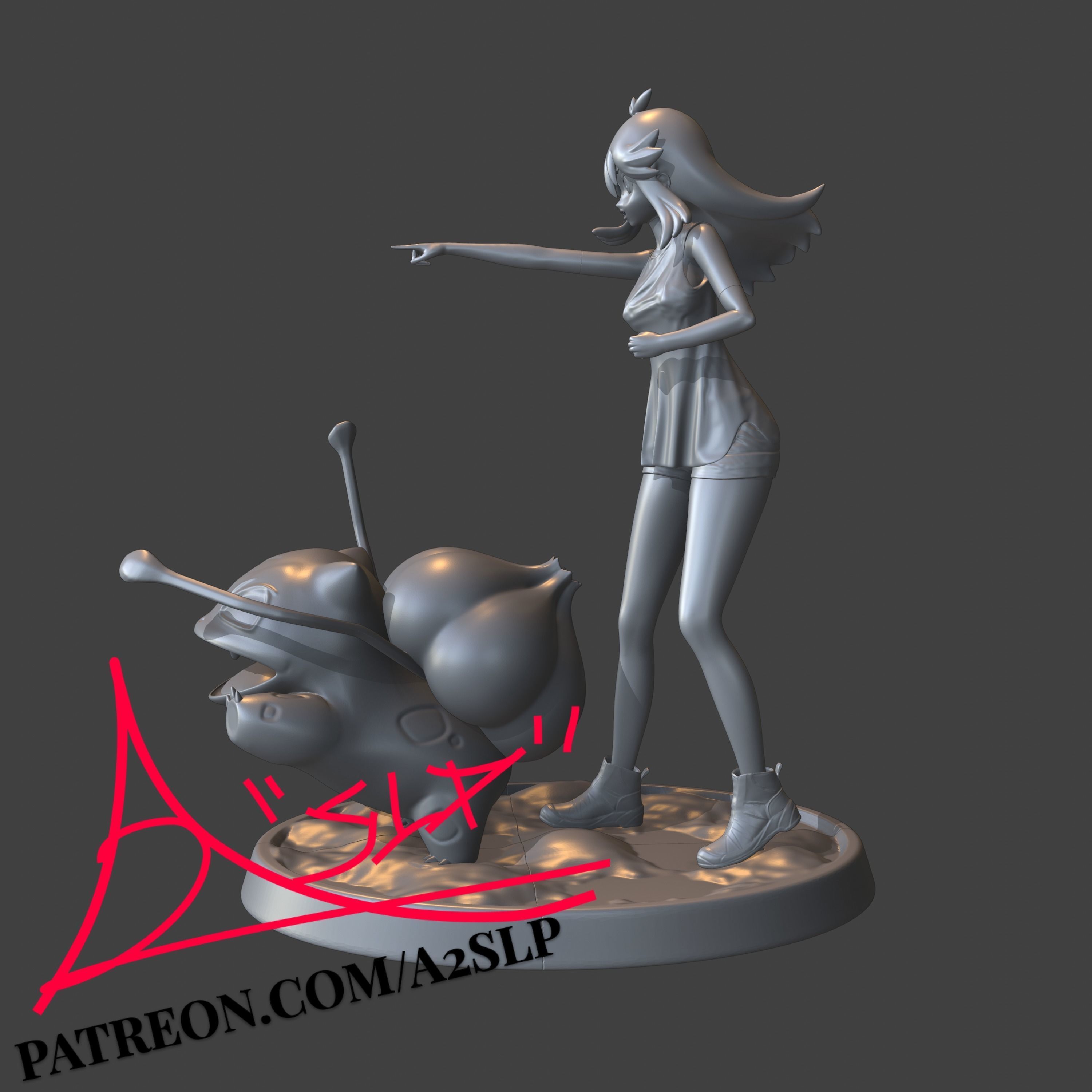 GREEN WITH BULBASAUR 2IN1 ROCKET and BASIC 3D print model_4