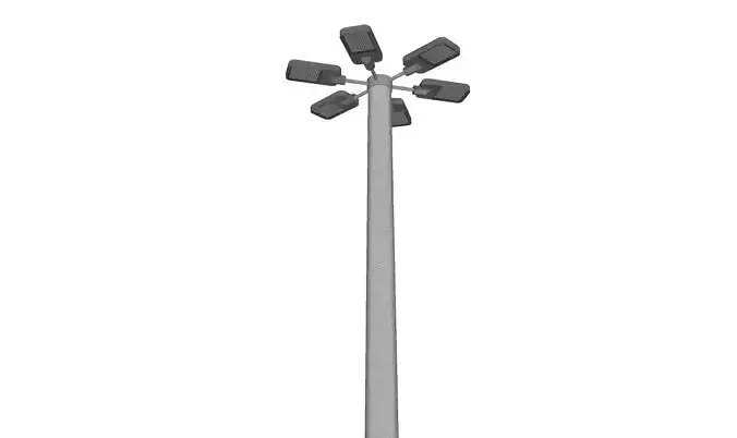Concrete Lamp Post - Light Pole - Light Post - Street Light 01 3D model