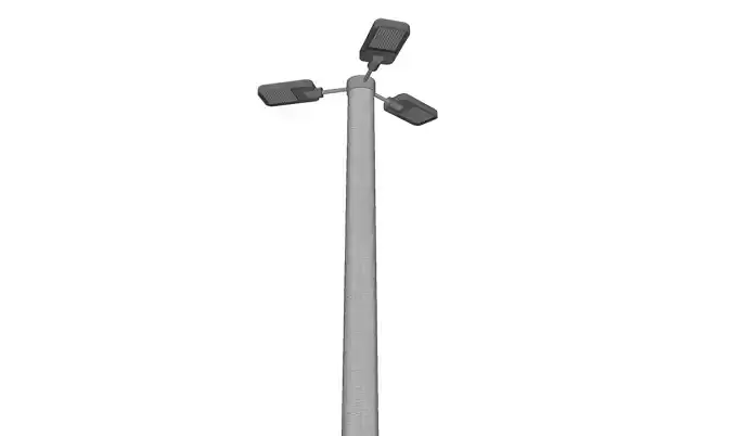 Concrete Lamp Post - Light Pole - Light Post - Street Light 03 3D model