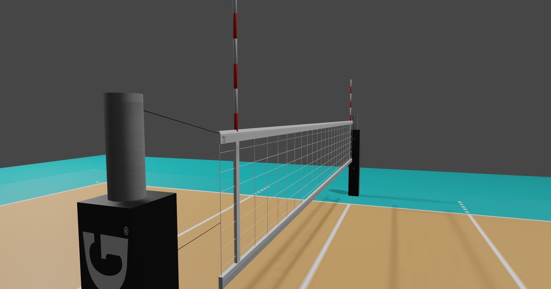 Volleyball Court free 3D model rigged CGTrader