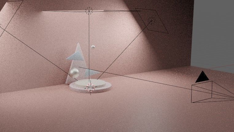 minimal geometric scene mockup 3D model_6