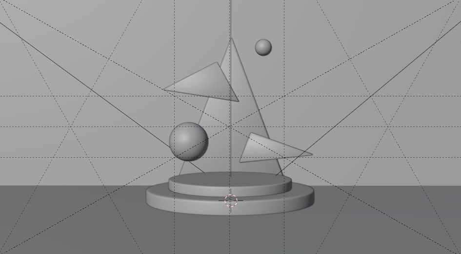 minimal geometric scene mockup 3D model_4