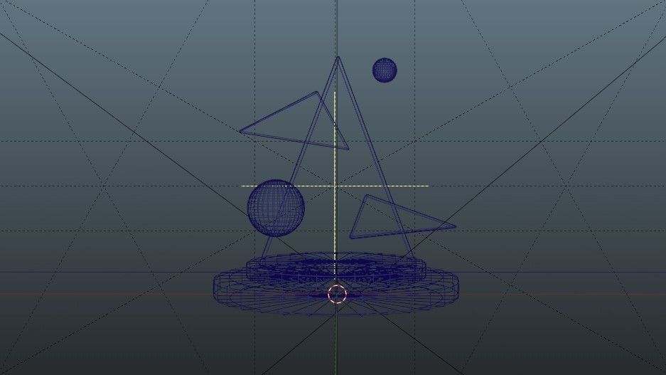minimal geometric scene mockup 3D model_5