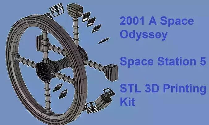 2001 A Space Odyssey Space Station 5 - STL Kit 3D print model