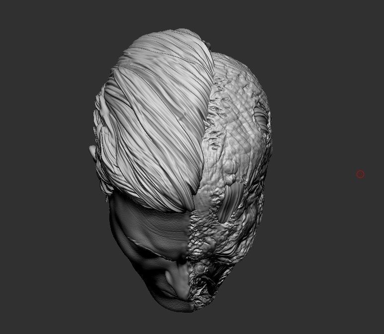 Harvey Dent Two-Face - Headsculpt for Action Figures 3D print model_8