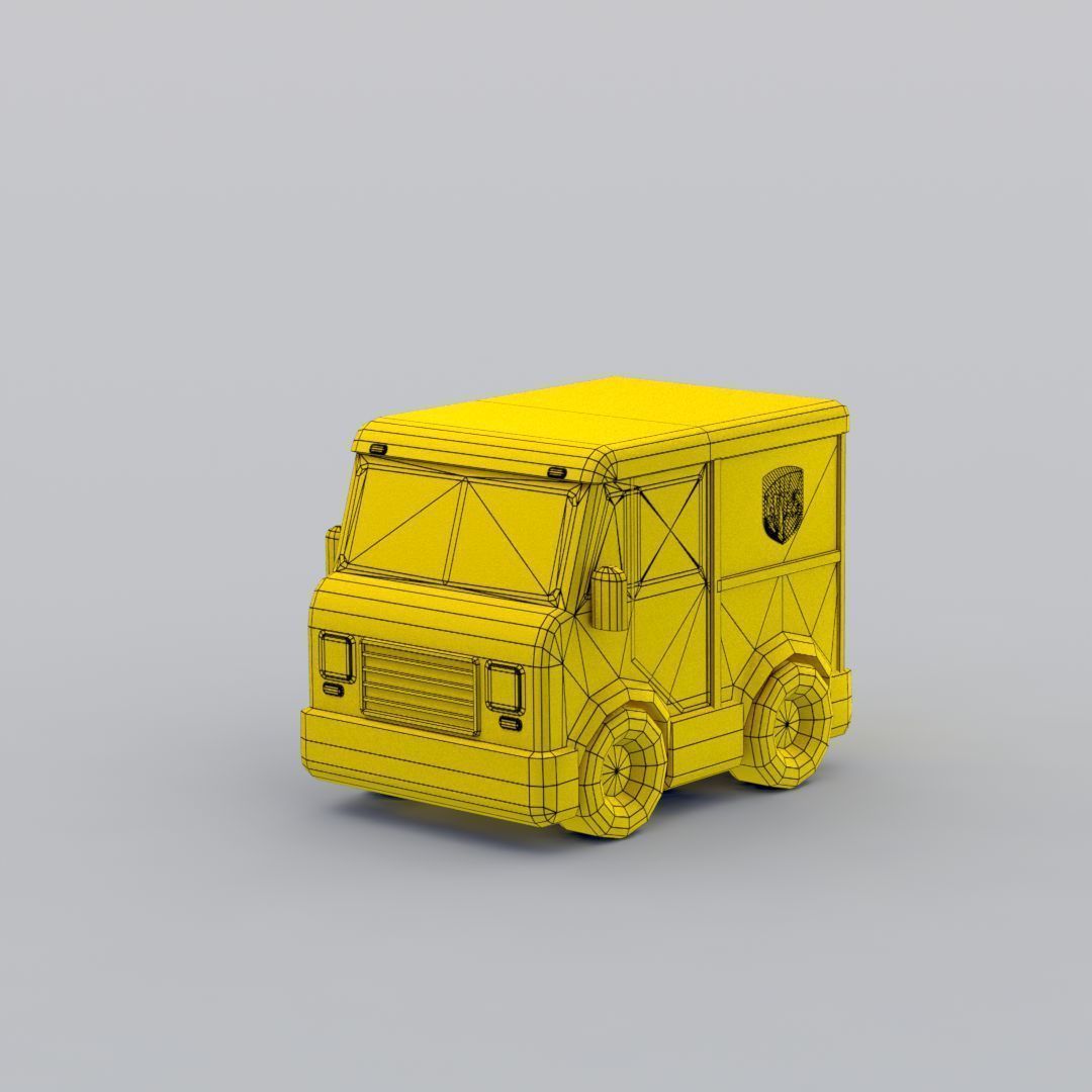33 Cartoon City Vehicles Pack Low-poly 3D model_128