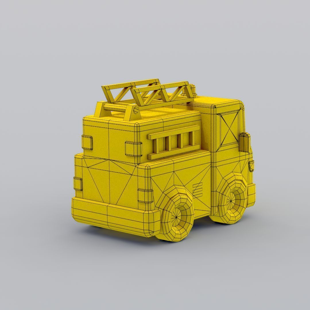 33 Cartoon City Vehicles Pack Low-poly 3D model_58