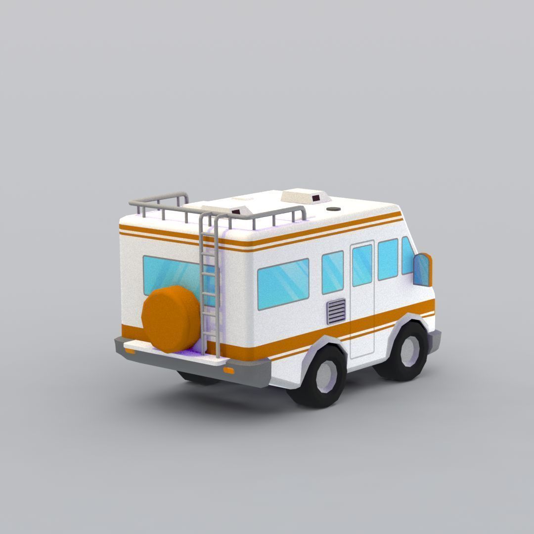 33 Cartoon City Vehicles Pack Low-poly 3D model_21