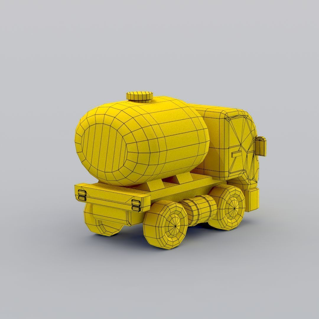 33 Cartoon City Vehicles Pack Low-poly 3D model_110