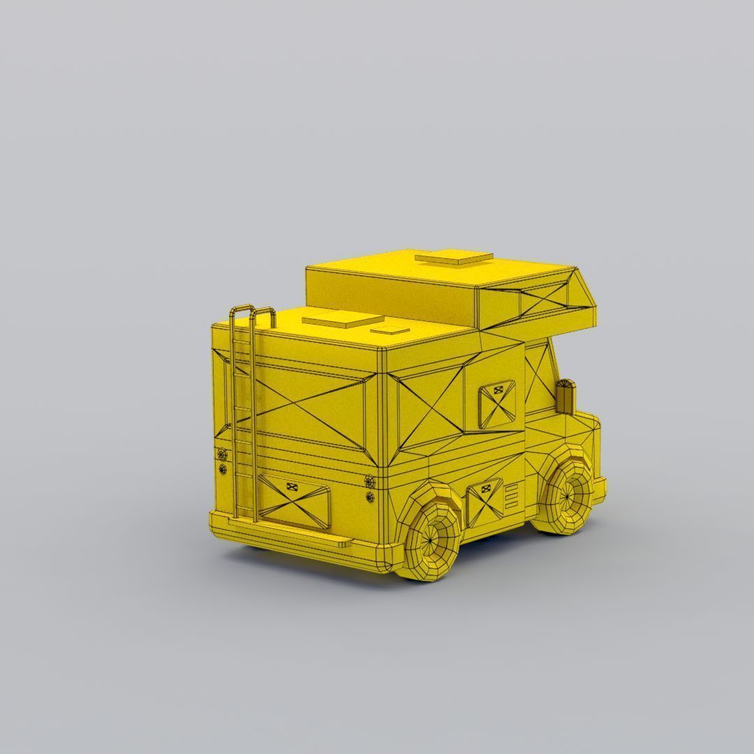 33 Cartoon City Vehicles Pack Low-poly 3D model_26