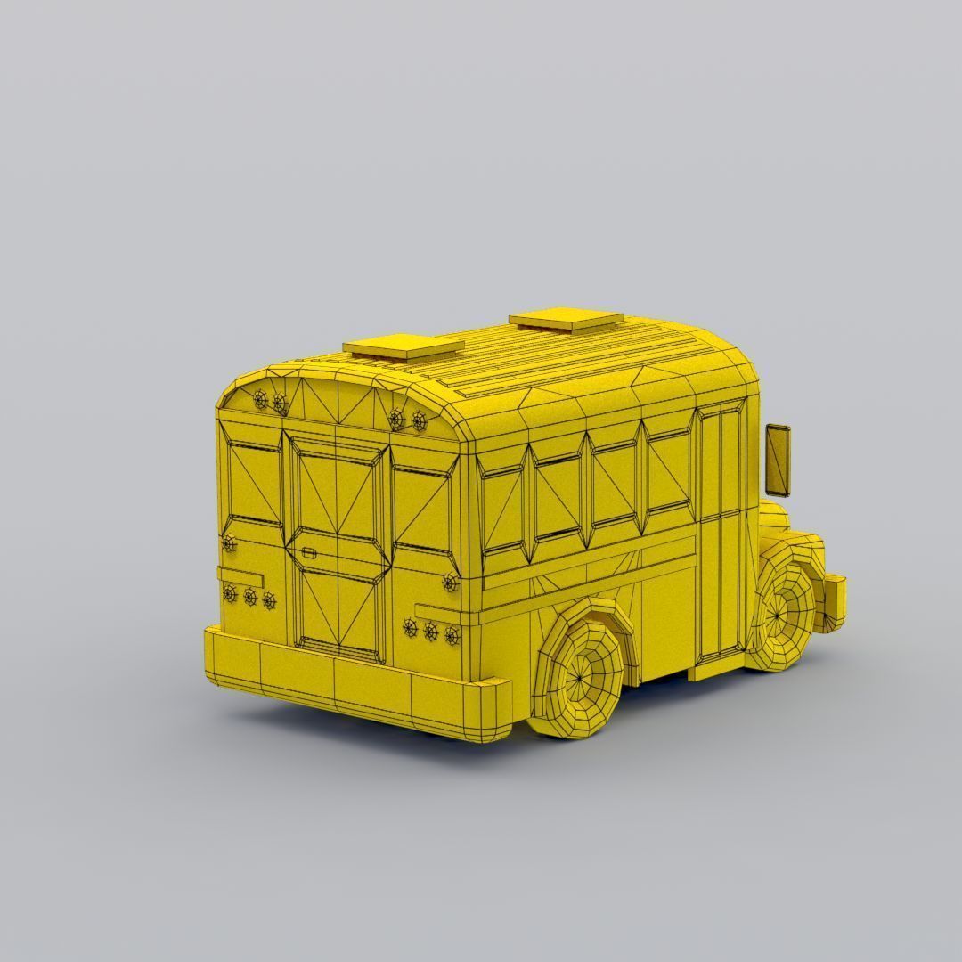 33 Cartoon City Vehicles Pack Low-poly 3D model_86