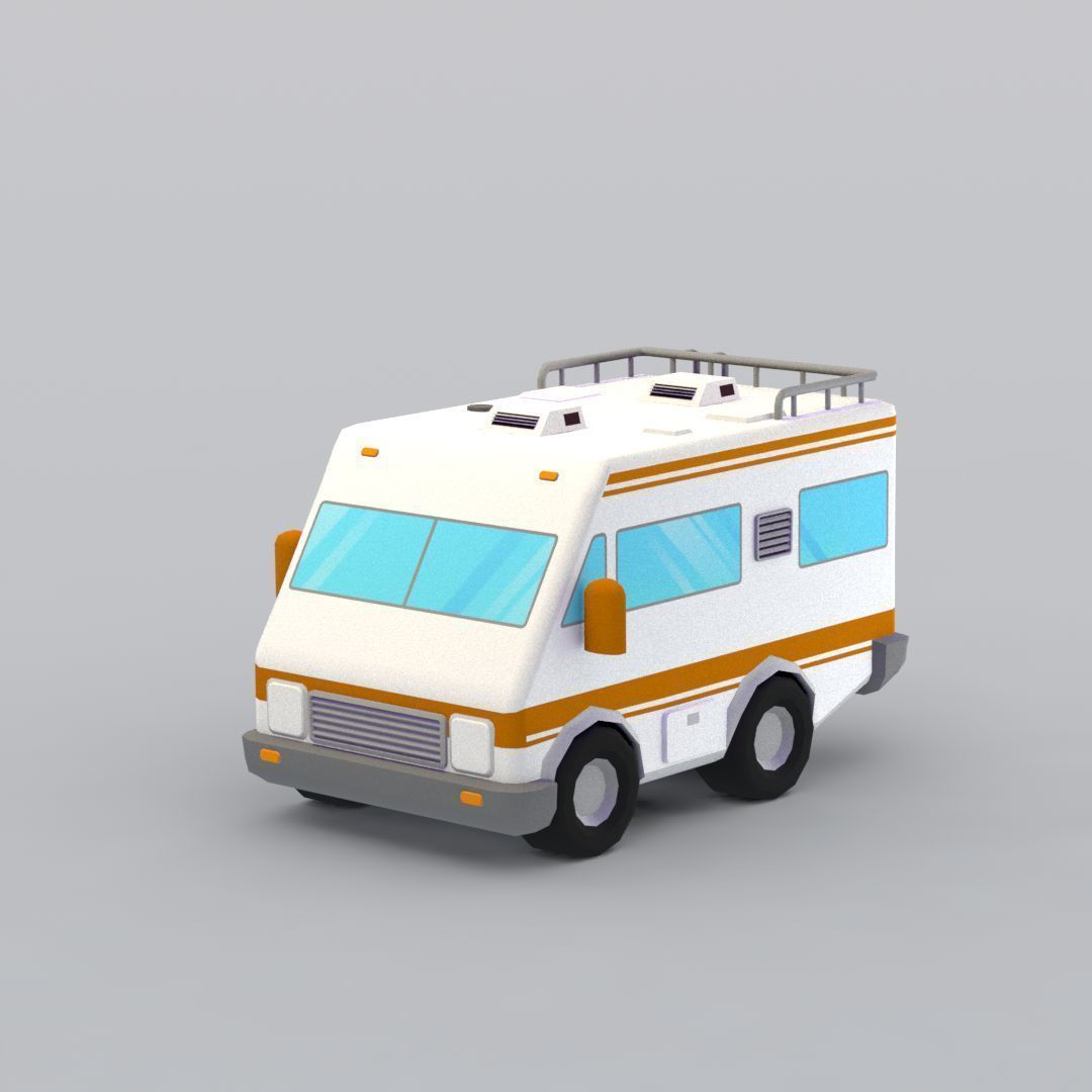 33 Cartoon City Vehicles Pack Low-poly 3D model_23