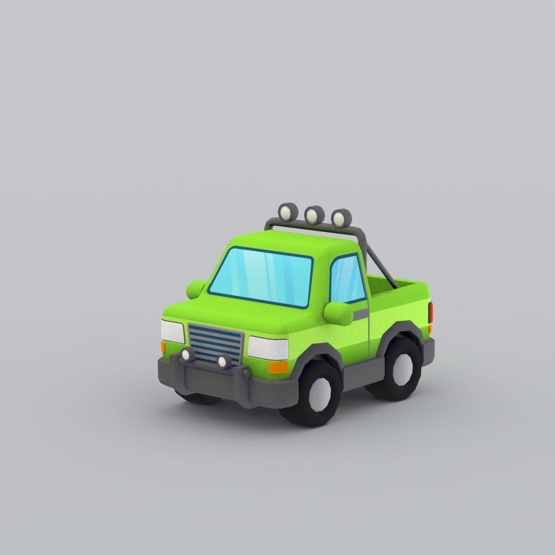 33 Cartoon City Vehicles Pack Low-poly 3D model_71
