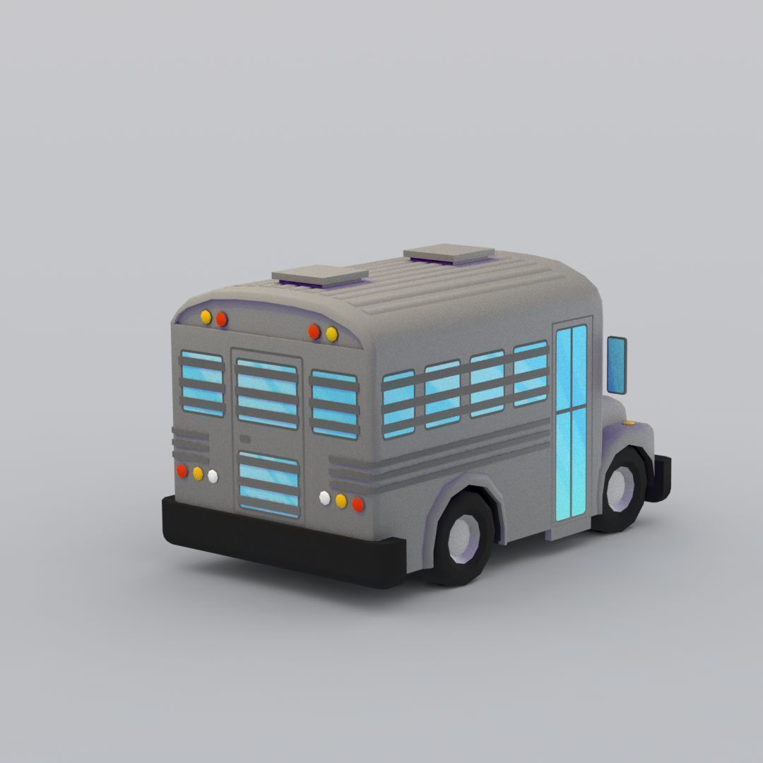 33 Cartoon City Vehicles Pack Low-poly 3D model_81