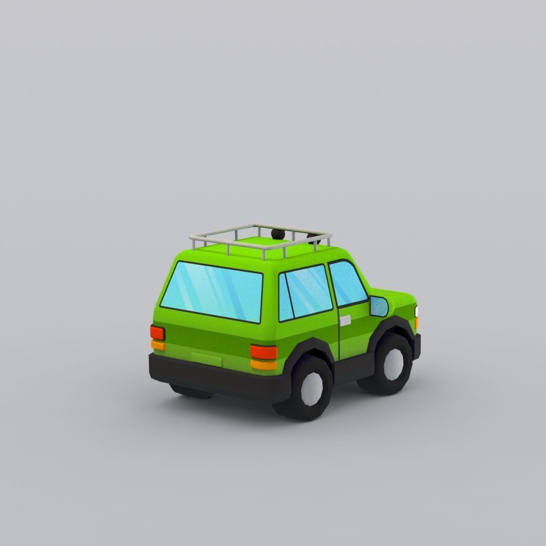 33 Cartoon City Vehicles Pack Low-poly 3D model_13