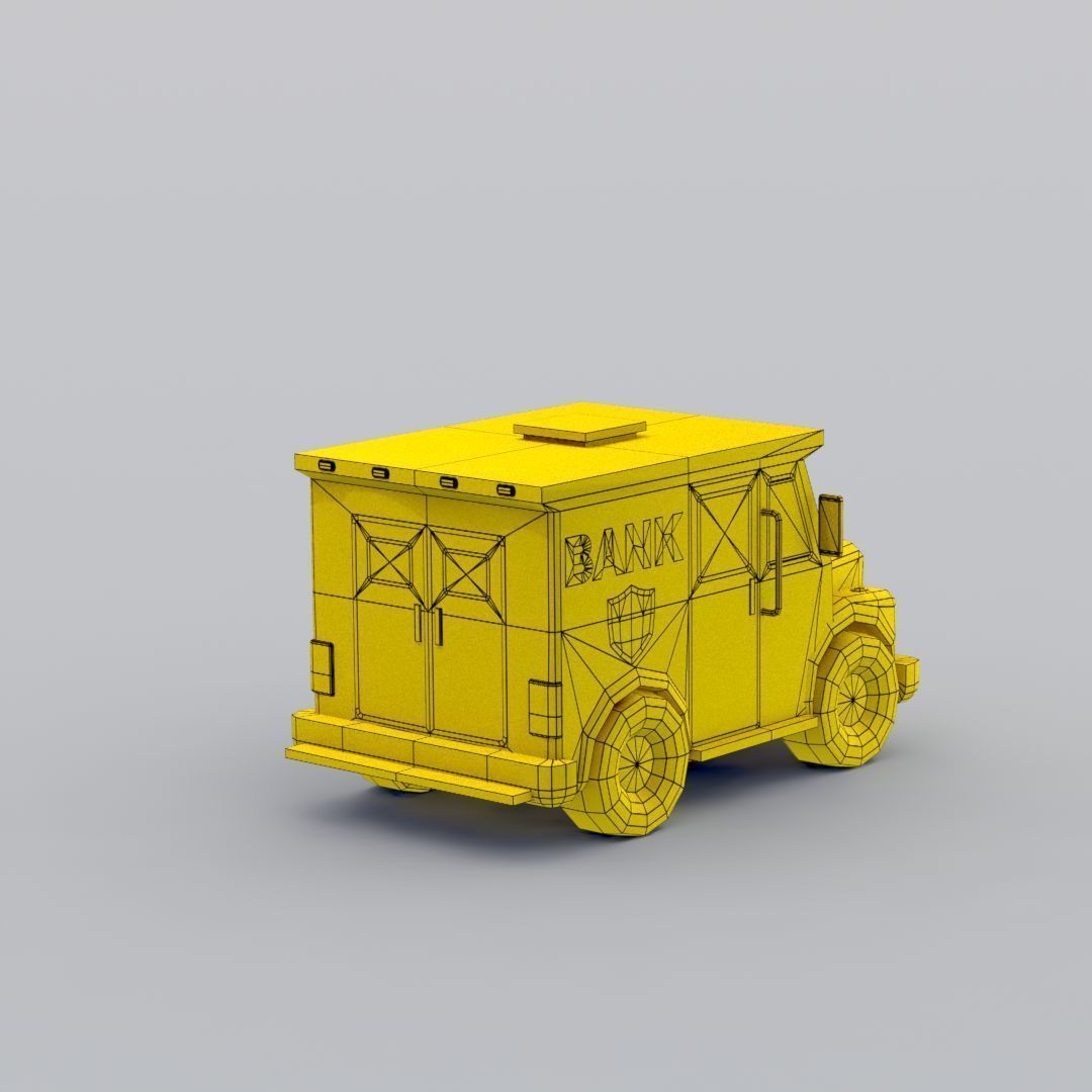 33 Cartoon City Vehicles Pack Low-poly 3D model_10