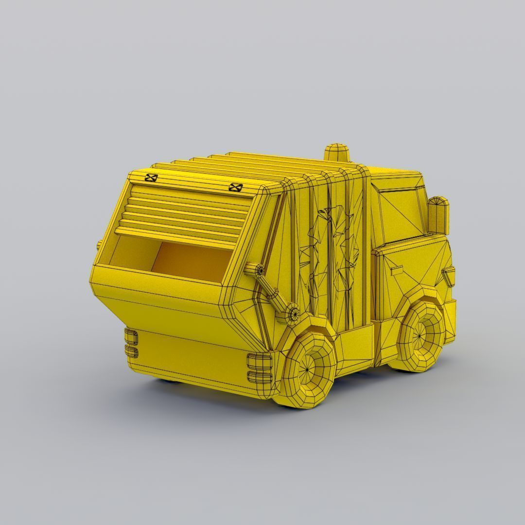 33 Cartoon City Vehicles Pack Low-poly 3D model_106