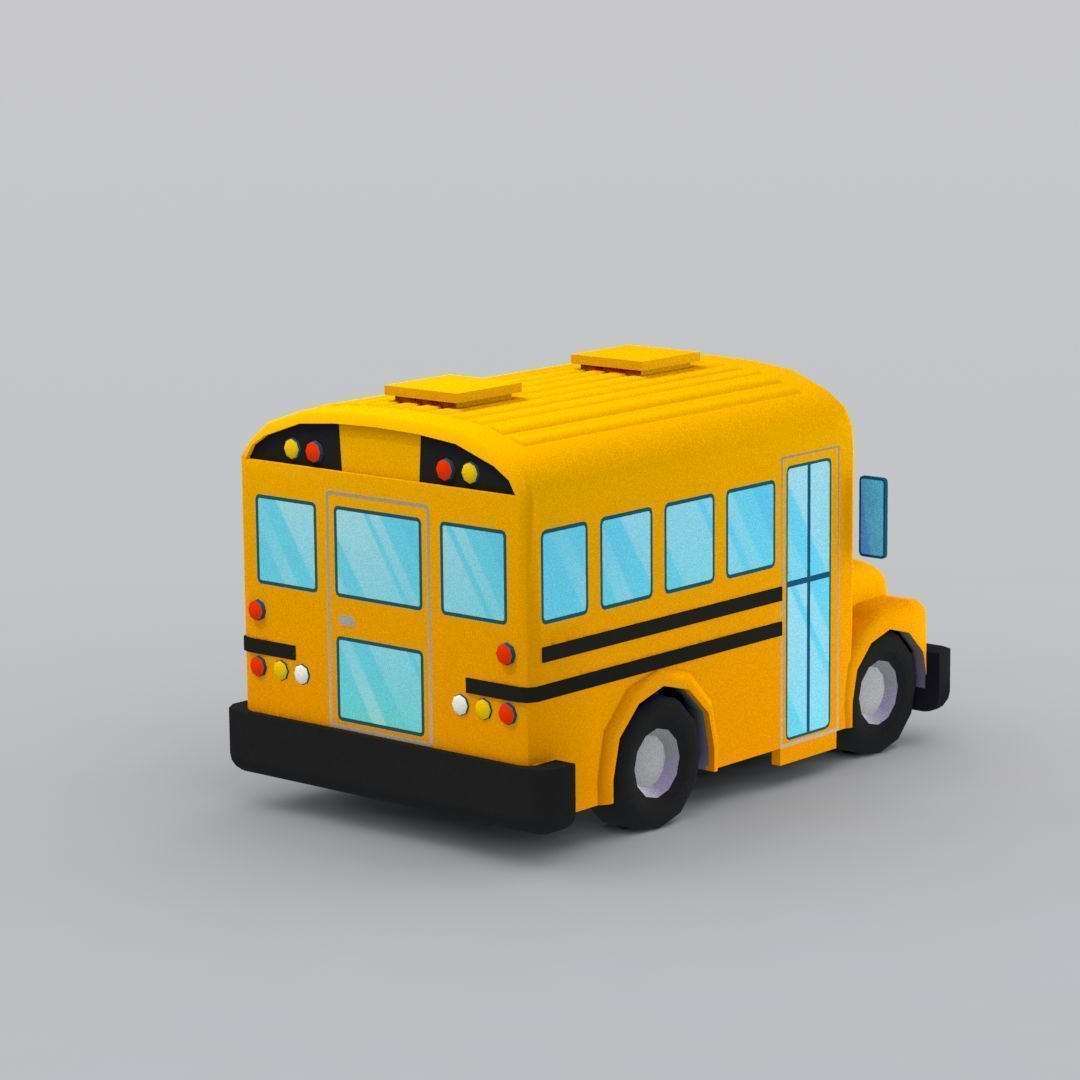 33 Cartoon City Vehicles Pack Low-poly 3D model_85