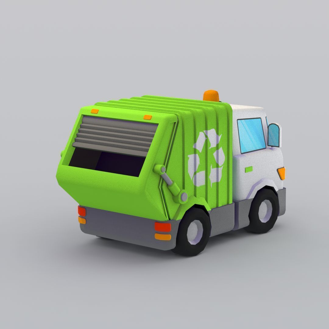 33 Cartoon City Vehicles Pack Low-poly 3D model_105