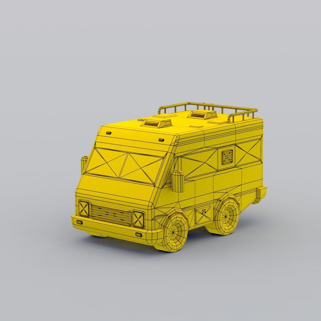 33 Cartoon City Vehicles Pack Low-poly 3D model_24