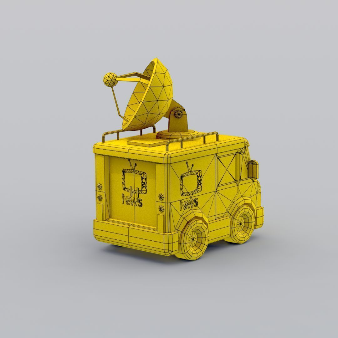 33 Cartoon City Vehicles Pack Low-poly 3D model_124