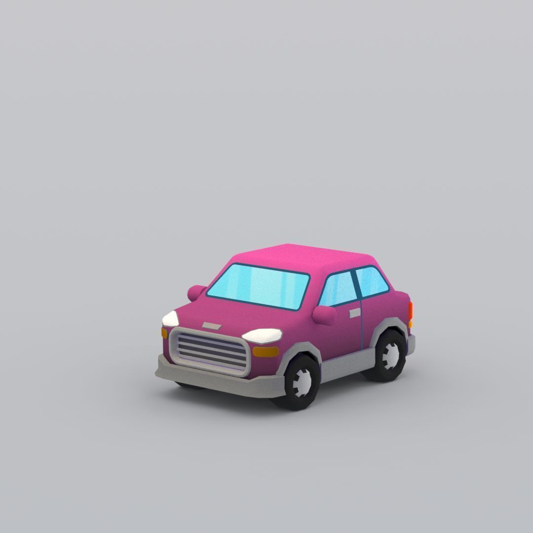 33 Cartoon City Vehicles Pack Low-poly 3D model_35