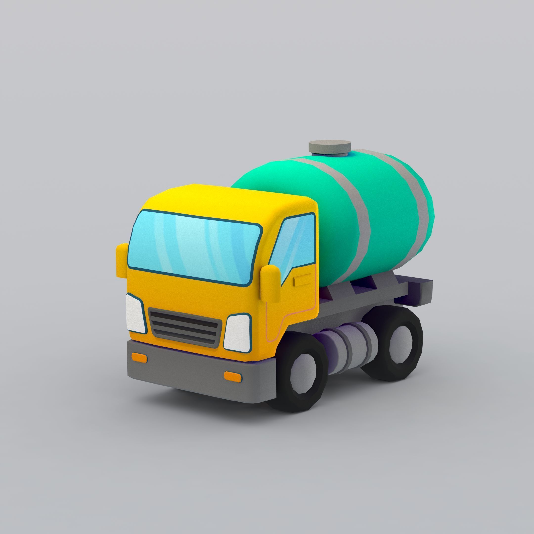 33 Cartoon City Vehicles Pack Low-poly 3D model_111